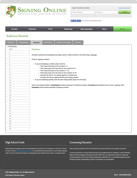 Signing Online Interior Page