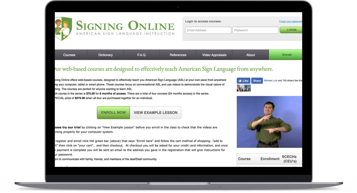 Signing Online Homepage